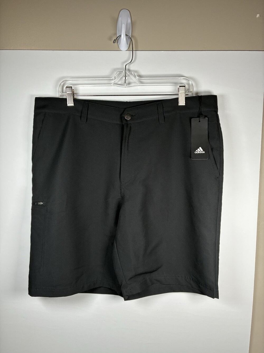 Adidas 36 NWT Mens Woven Cargo Short Black ADVR0882 Golf Hybrid 9 Inseam